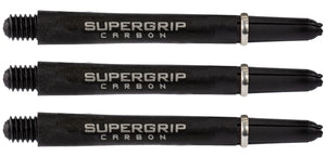 Harrows Supergrip Carbon Stems - Dart Shafts with Rings - Black & Silver