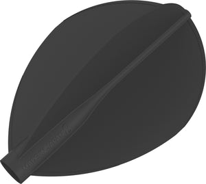 Target 8 Flight - Tear Drop - Pear Shaped - Moulded Flight System - Black