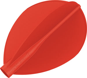 Target 8 Flight - Tear Drop - Pear Shaped - Moulded Flight System - Red