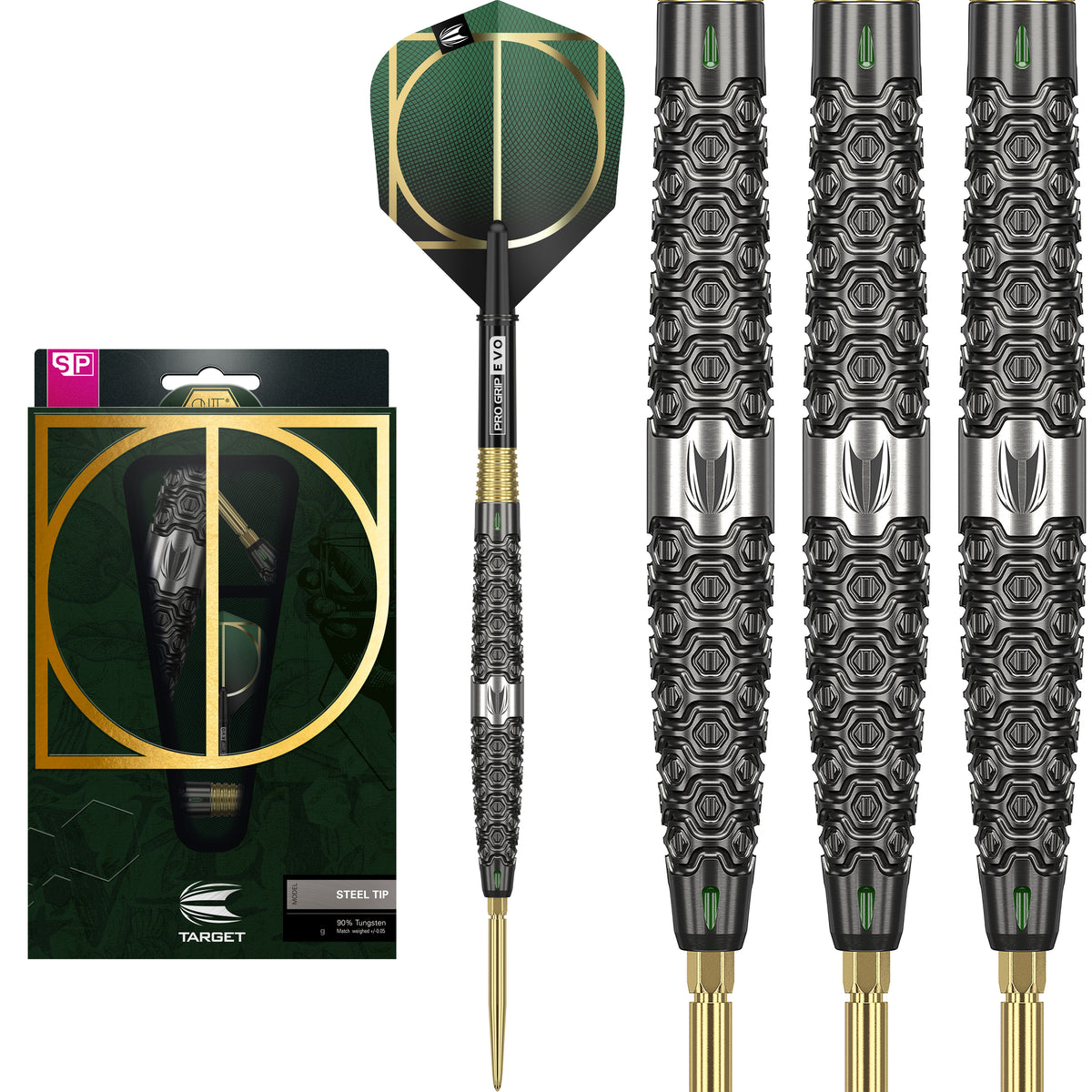 Target Darts Nastri 90% Tungstène Pointe Souple 21g – Fléchettes Pro Design Innovant Et Précis !
