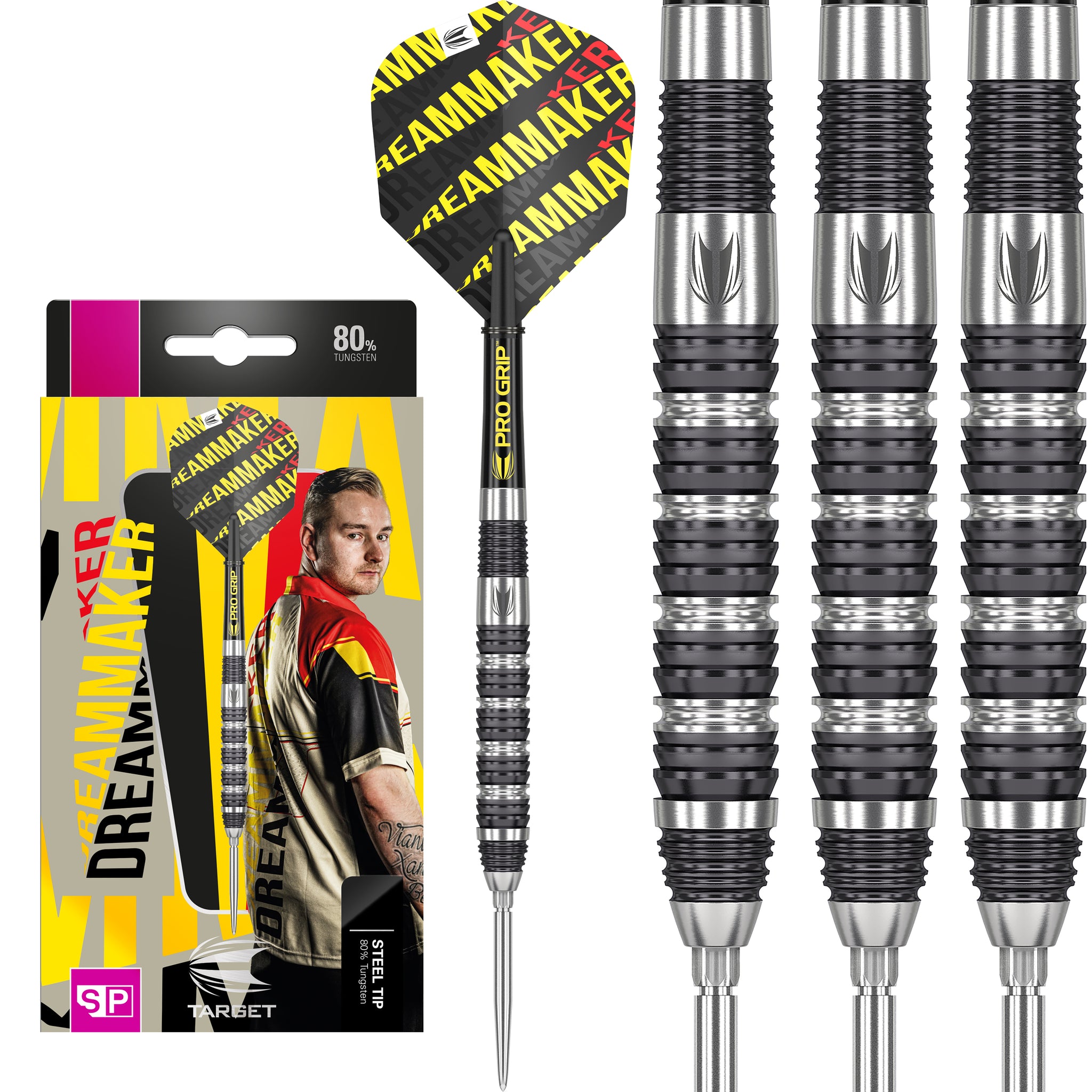 Target Dimitri van den Bergh - Limited Edition - 90% - 23 gram - dartpijlen Target Dimitri van den Bergh - Limited Edition - 90% - 23 gram - dartpijlen