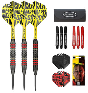 Target Dimitri Van Den Bergh - Dream Maker - Brass Darts - 22g - 22 Piece Dart Set