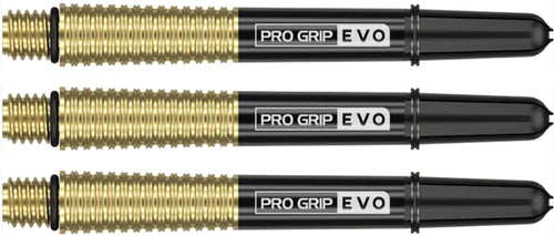Target Pro Grip Evo Dart Shafts - Black / Gold