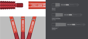 Target Pro Grip Evo Dart Shafts - Red