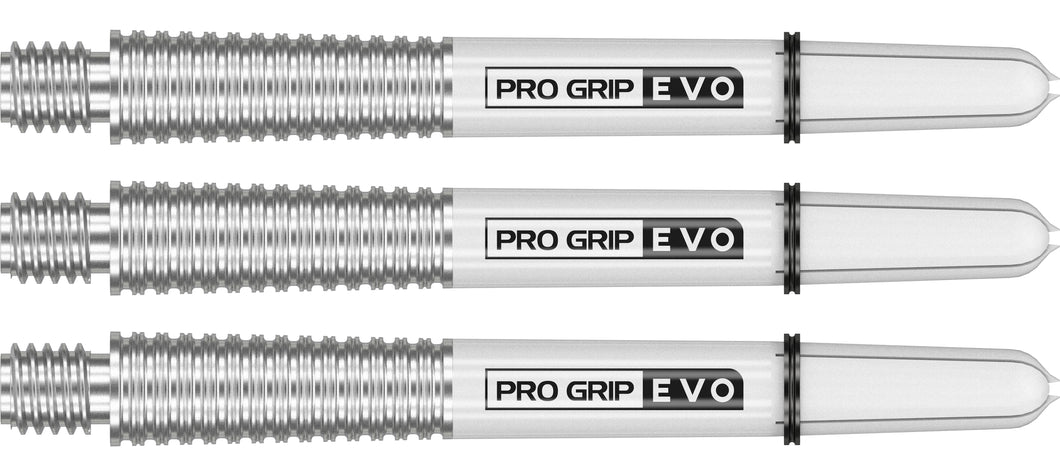 Target Pro Grip Evo Dart Shafts - Silver / White