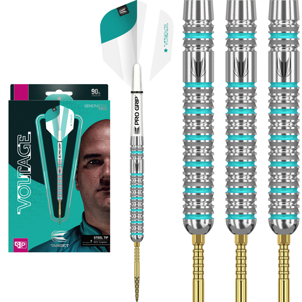 Target Rob Cross - Voltage - G2 - 90% Tungsten - Swiss Steel Tip Darts - 21g 23g 25g