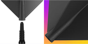 Target 8 Flight - Black - No2 Standard - Moulded Flight System