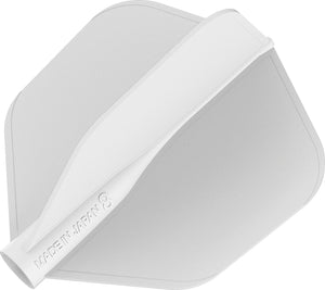 Target 8 Flight - White - No6 Standard - Moulded Flight System