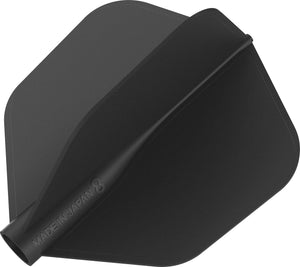 Target 8 Flight - Black - No6 Standard - Moulded Flight System