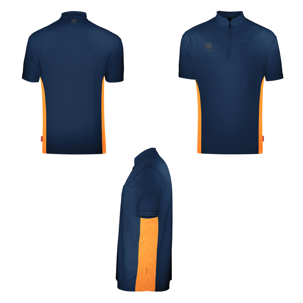 Target CoolPlay - Collarless - Blue & Orange - Dart Shirt