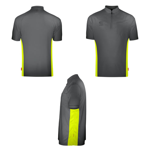 Target CoolPlay - Collarless - Grey & Yellow - Dart Shirt