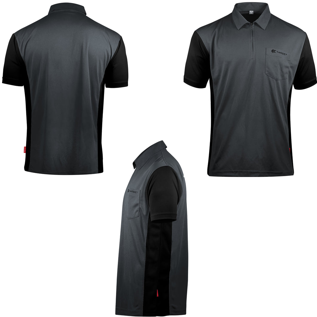 Target Cool Play Hybrid 3 Dart Shirt - Grey & Black
