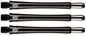 Target Grip Style Aluminium Shafts With Replaceable Tops - Black