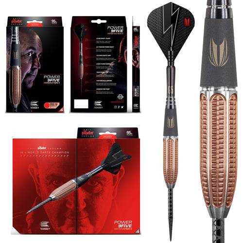 Target Phil Taylor Power 9Five Gen 5 95% Tungsten Darts - 22g 24g 26g