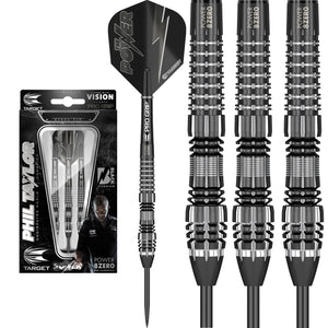 Target Phil Taylor - Power - 8 Zero - Black 4 - 80% Tungsten Darts - 21g 23g 25g