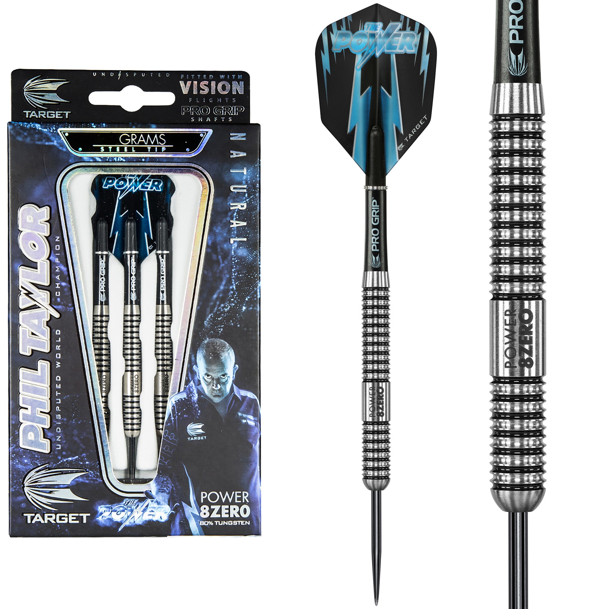 Target Phil Taylor Power 8Zero 80% Tungsten 21g 22g 23g 24g 25g 26g