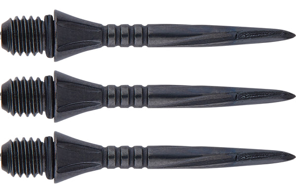 12 PCS Dart Tips Converter Points With O-Rings - Black Needle For Soft Tip To Steel Tip Darts