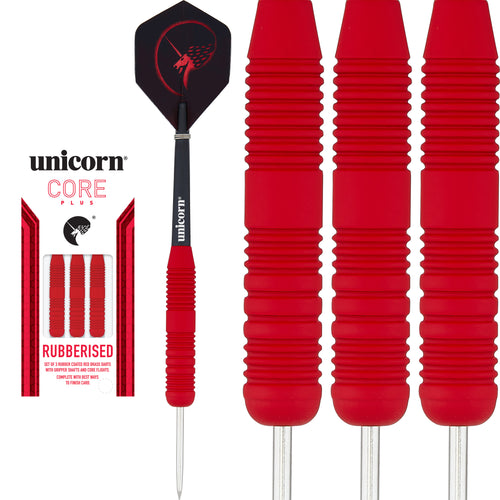 Unicorn Core Plus Win - Rubberised - Red - Brass Darts - 21g 23g 25g