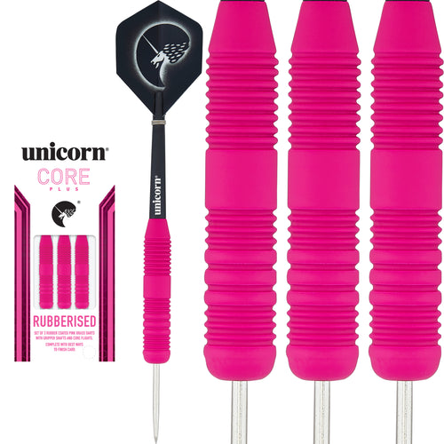 Unicorn Core Plus Win - Rubberised - Pink - Brass Darts - 22g 24g 26g
