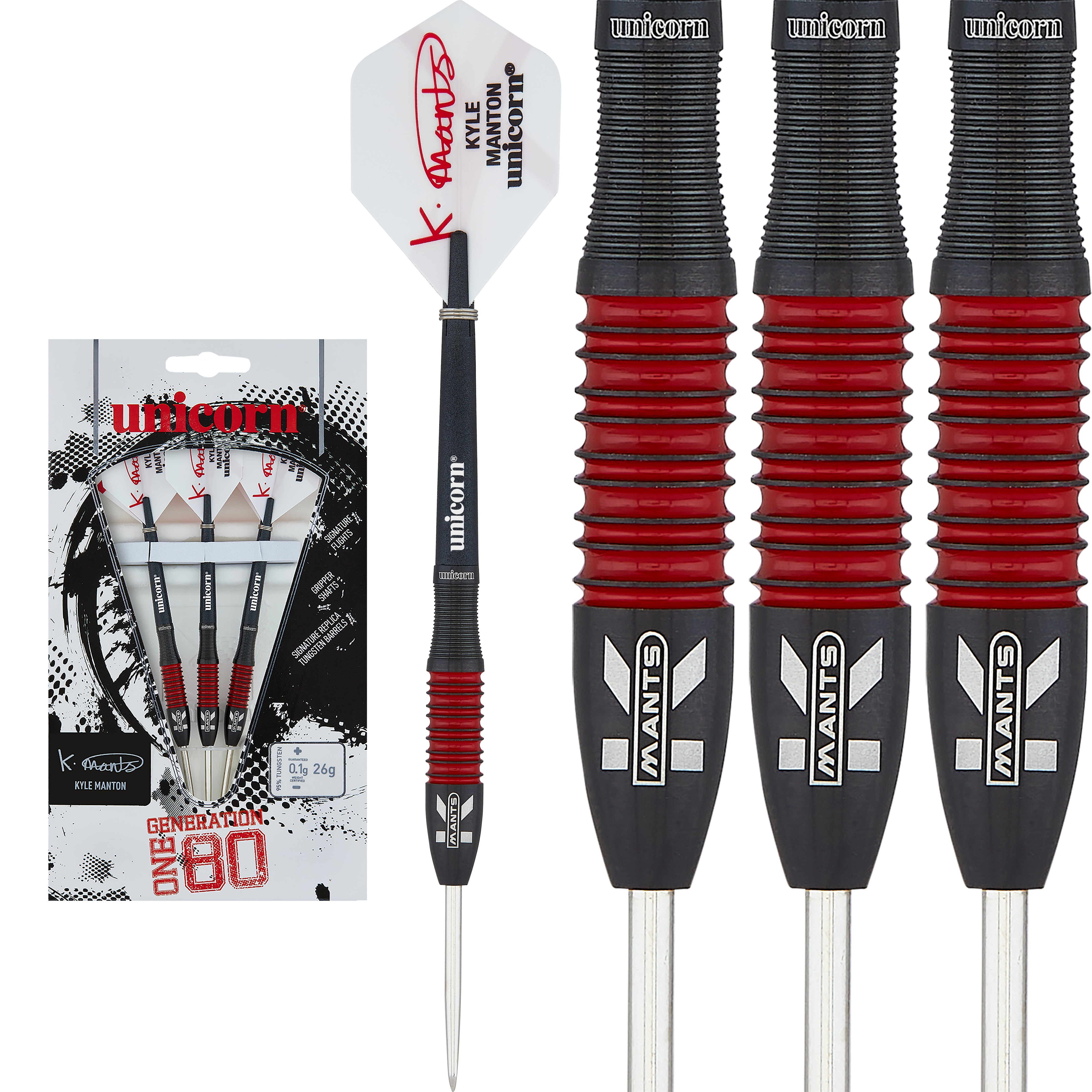 Unicorn Kyle Manton - Generation 180 - 95% Tungsten Darts - 26g