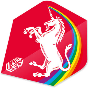 Unicorn Rainbow - Red - Ultrafly.100 - Plus - Dart Flights