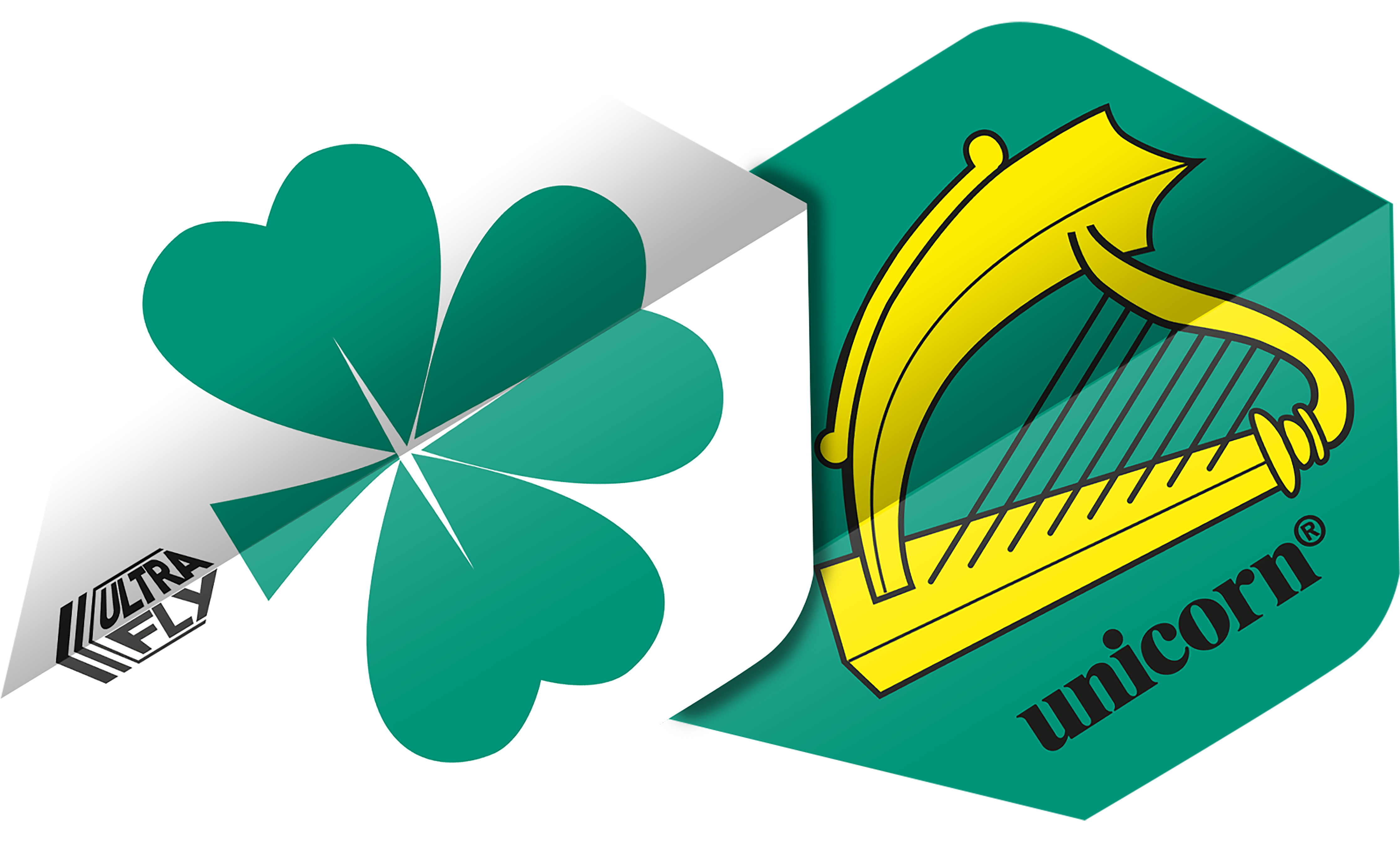 Unicorn Ultrafly Dart Flights - 100 Micron - Plus Std - Ireland - Shamrock