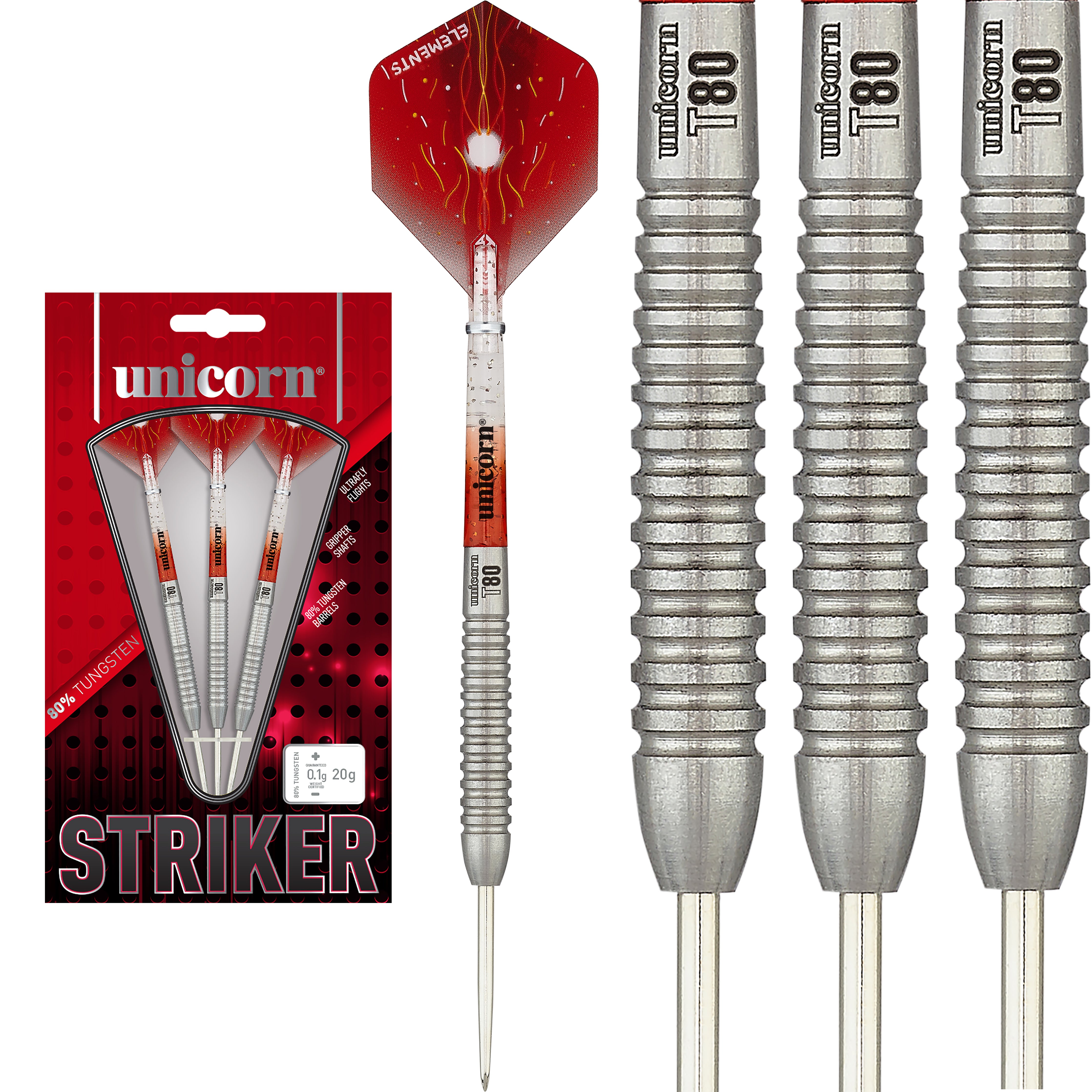 Unicorn Striker - Type 5  - 80% Tungsten Darts - 21g 23g