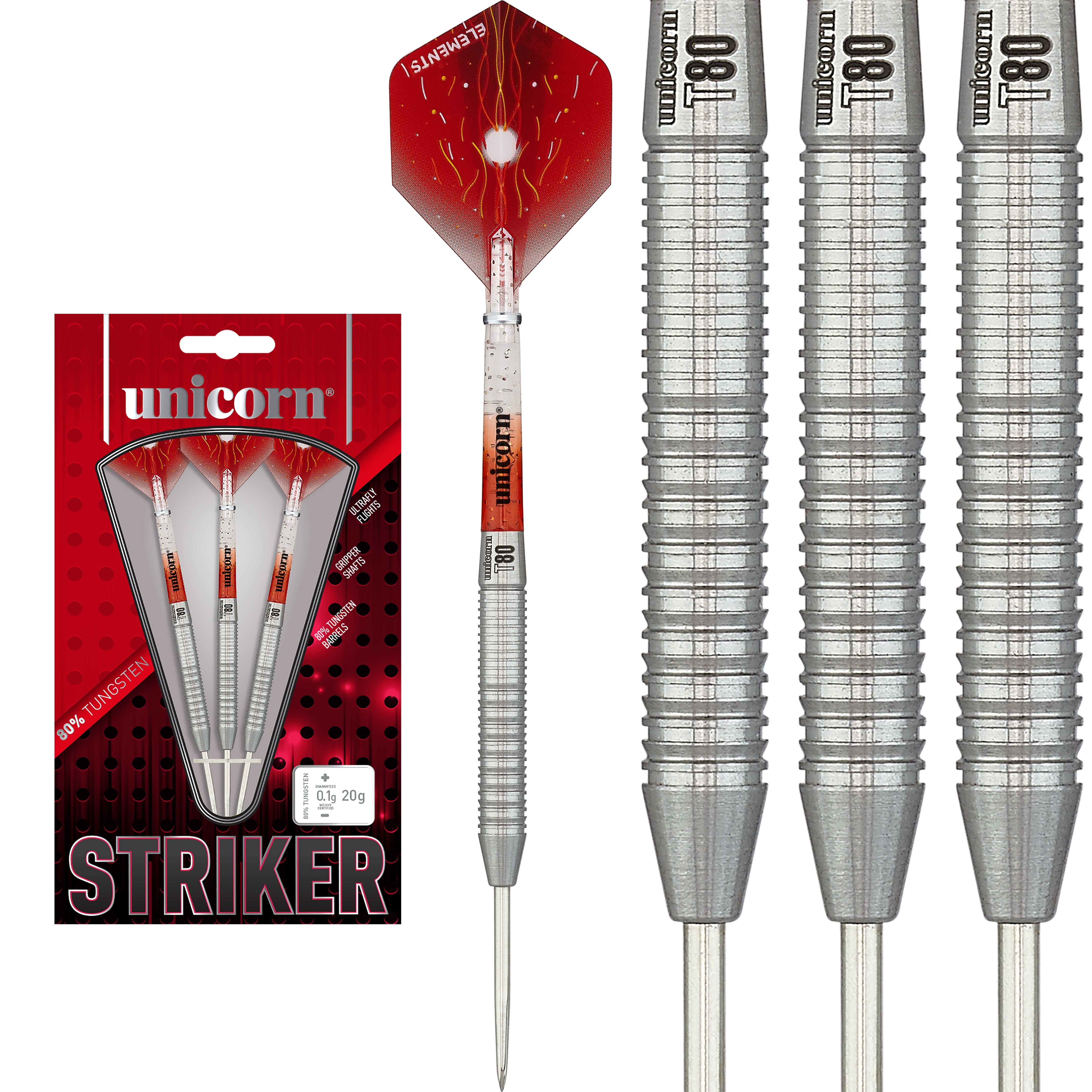 Unicorn Striker - Type 1  - 80% Tungsten Darts - 20g 22g