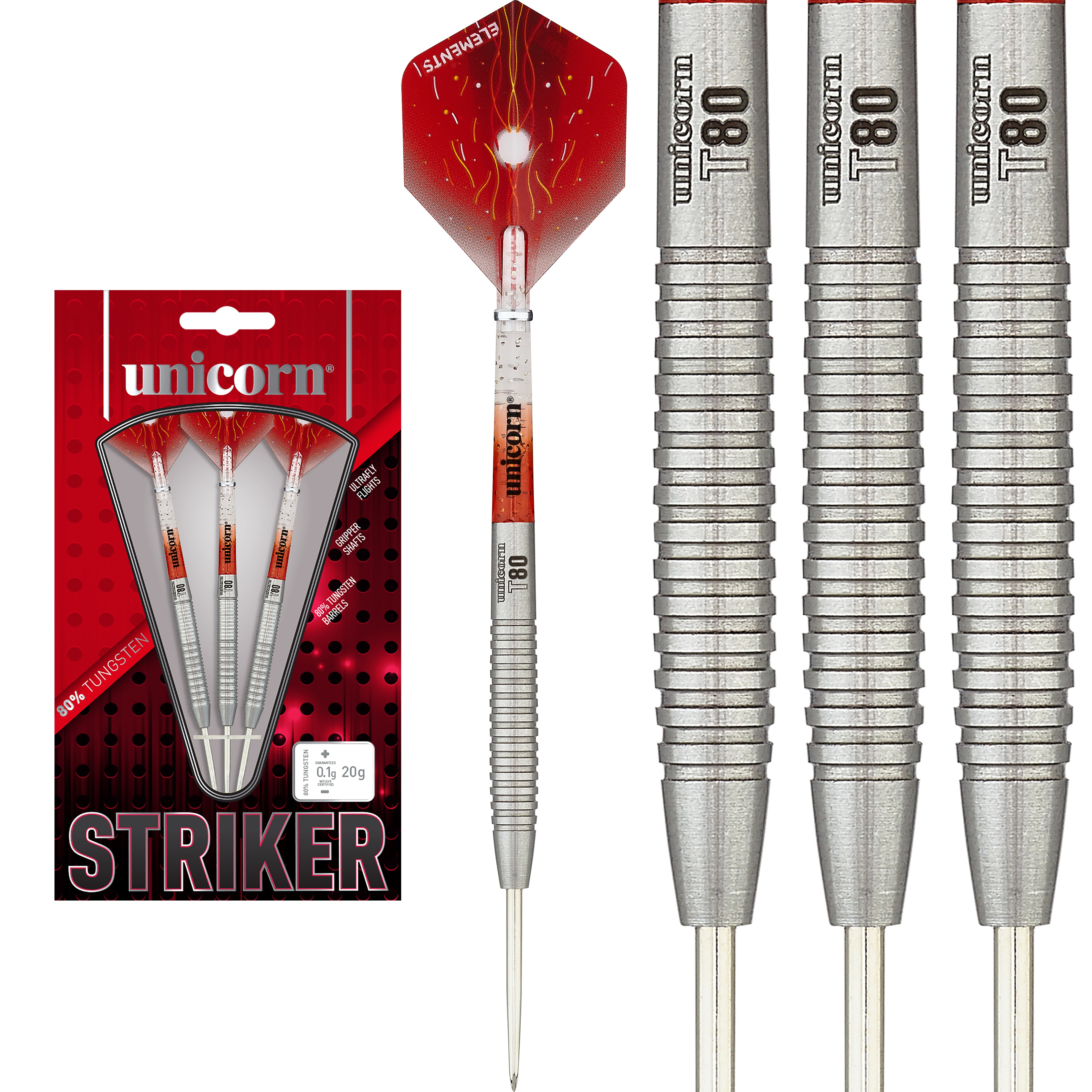 Unicorn Striker - Type 2 - 80% Tungsten Darts - 21g 23g