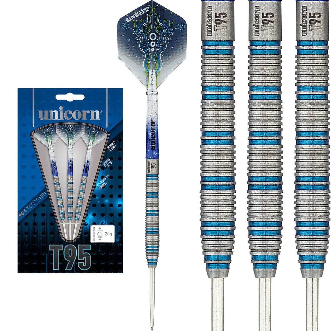 Unicorn Darts - T95 - Core XL - Type 1 - Blue - 95% Tungsten Darts - 20g 22g 24g