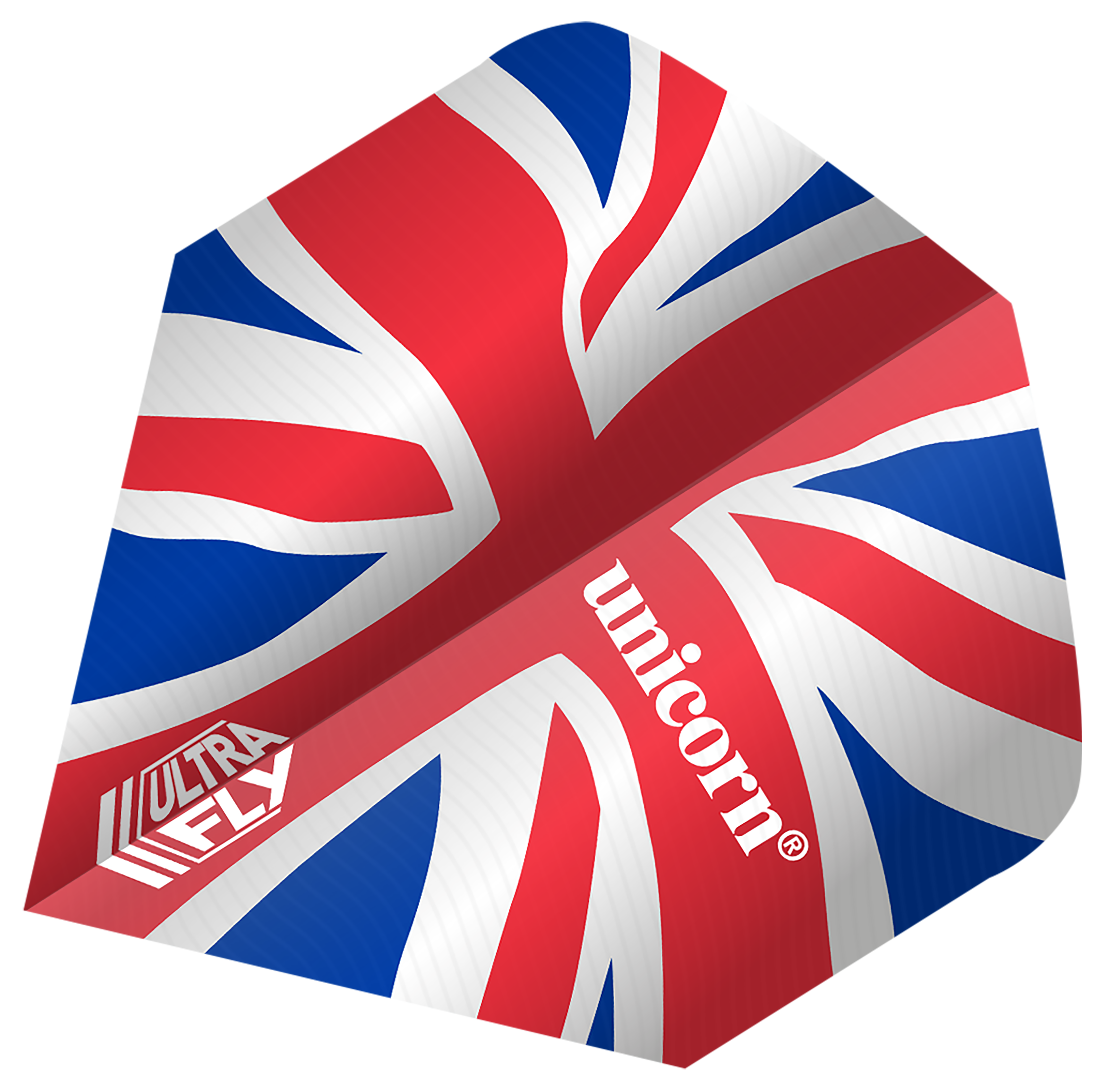 Unicorn Ultrafly Dart Flights - 100 Micron - Big Wing Std - Union jack - Wavy