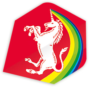 Unicorn Core.75 Rainbow Red Plus Shape Flights