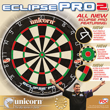 Unicorn Eclipse Pro 2 Dartboard - Professional - Thinner Bullseye Wiring - PDC Circuit