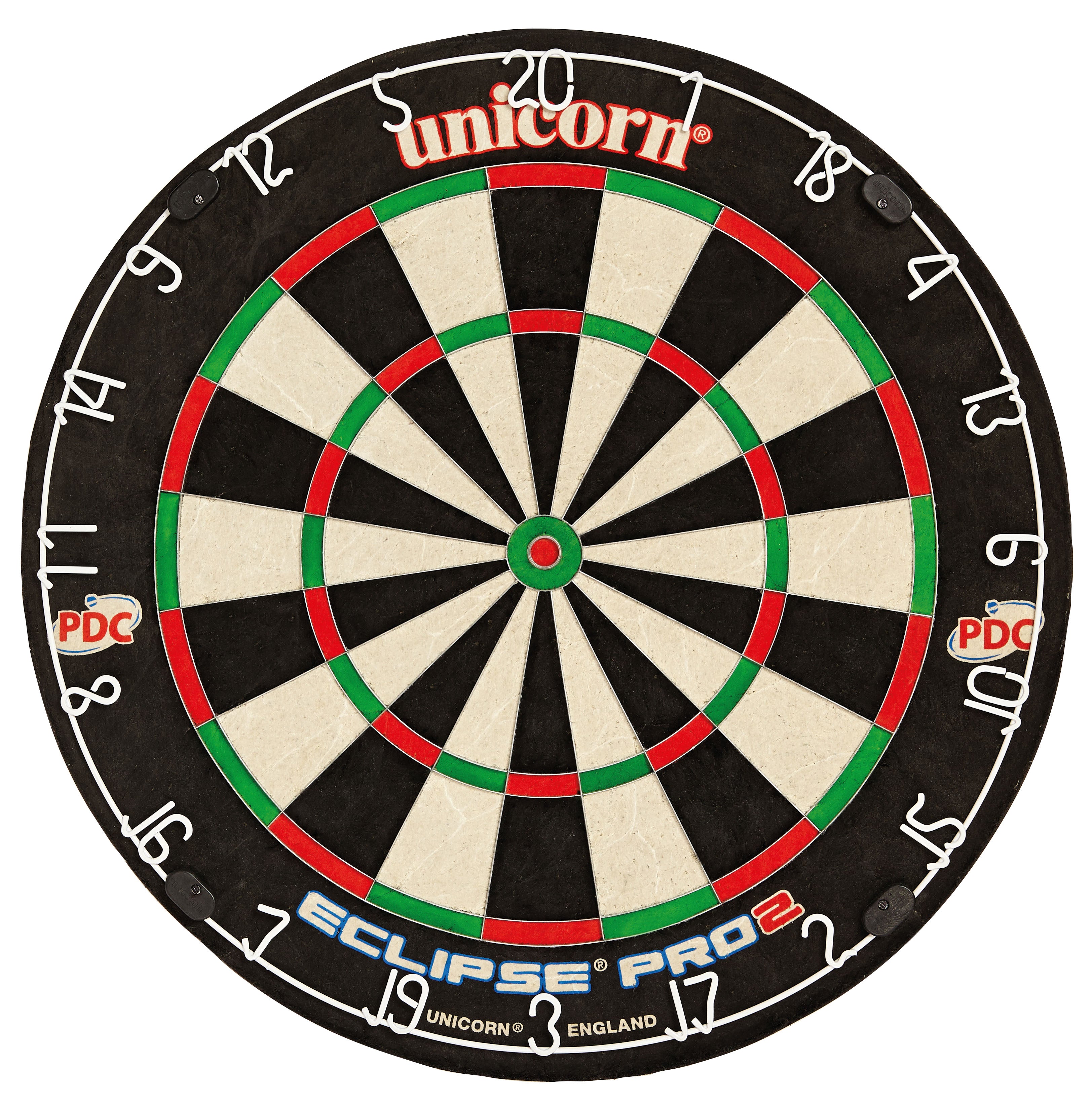 Unicorn Eclipse Pro 2 Dartboard - Professional - Thinner Bullseye Wiring - PDC Circuit