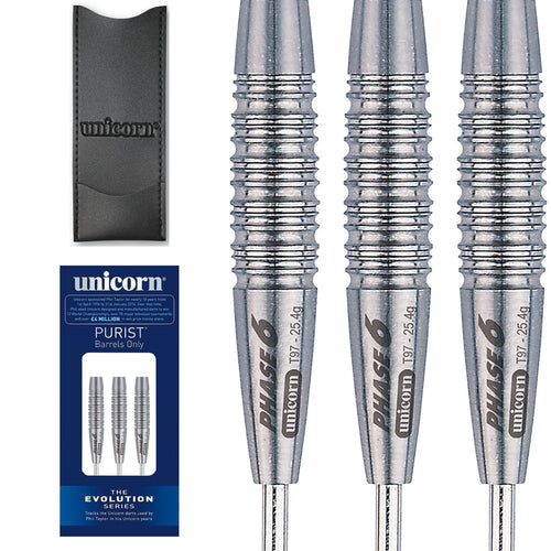 Unicorn EVO Purist Phase 6 Natural 97% Tungsten Darts - 25g