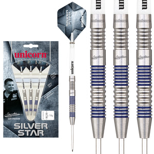 Unicorn Silver Star - Gary Anderson - The Flying Scotsman-  80% Tungsten Darts - 20g 24g 26g