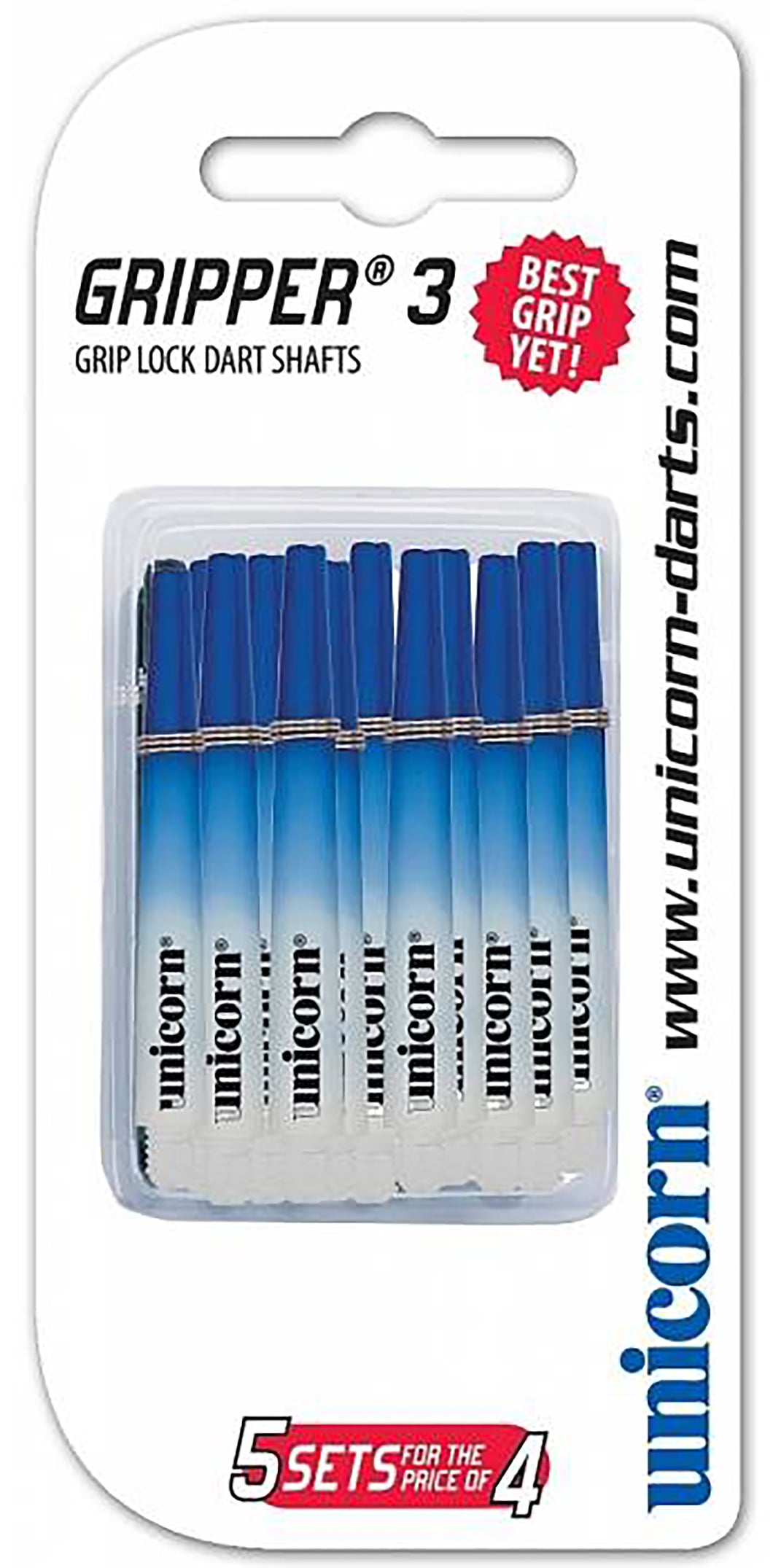 Unicorn Gripper 3 Two Tone - Blue/White Value Pack - 5 Sets - Medium