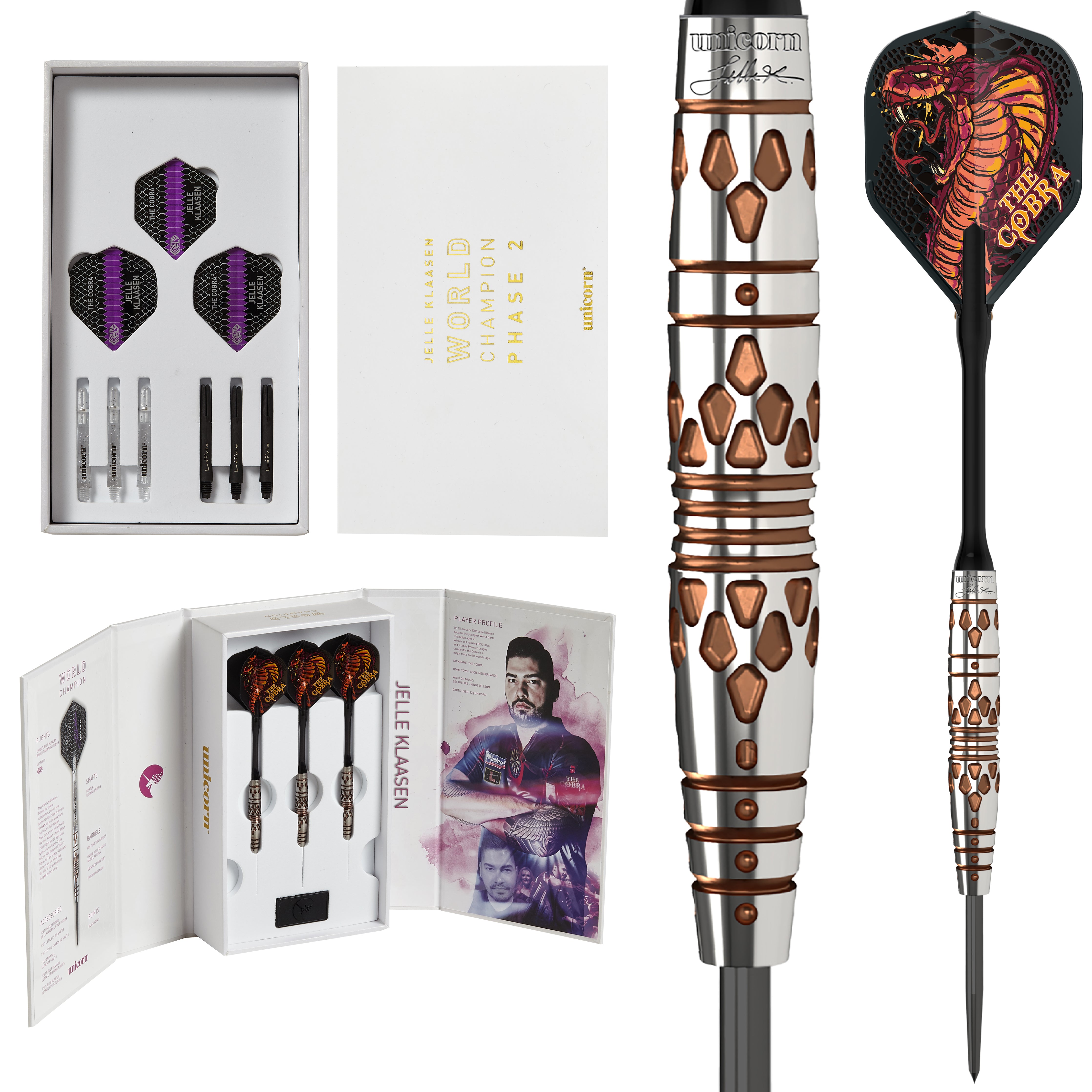 Unicorn World Champion - Jelle Klaasen - The Cobra - Phase 2 Natural 9 –  Bully Darts