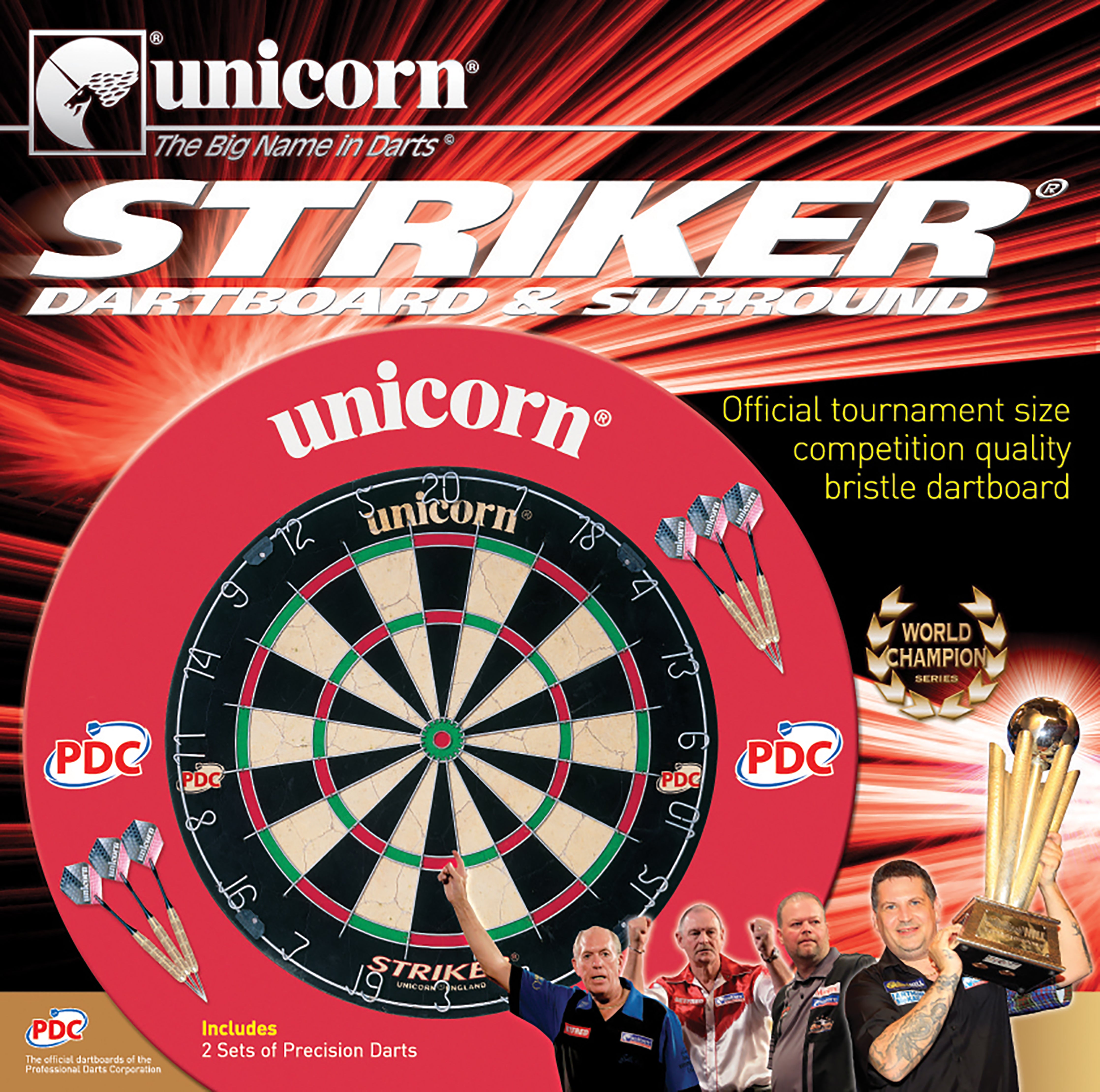 Unicorn Striker Dartboard and Surround Set Unicorn Official Store