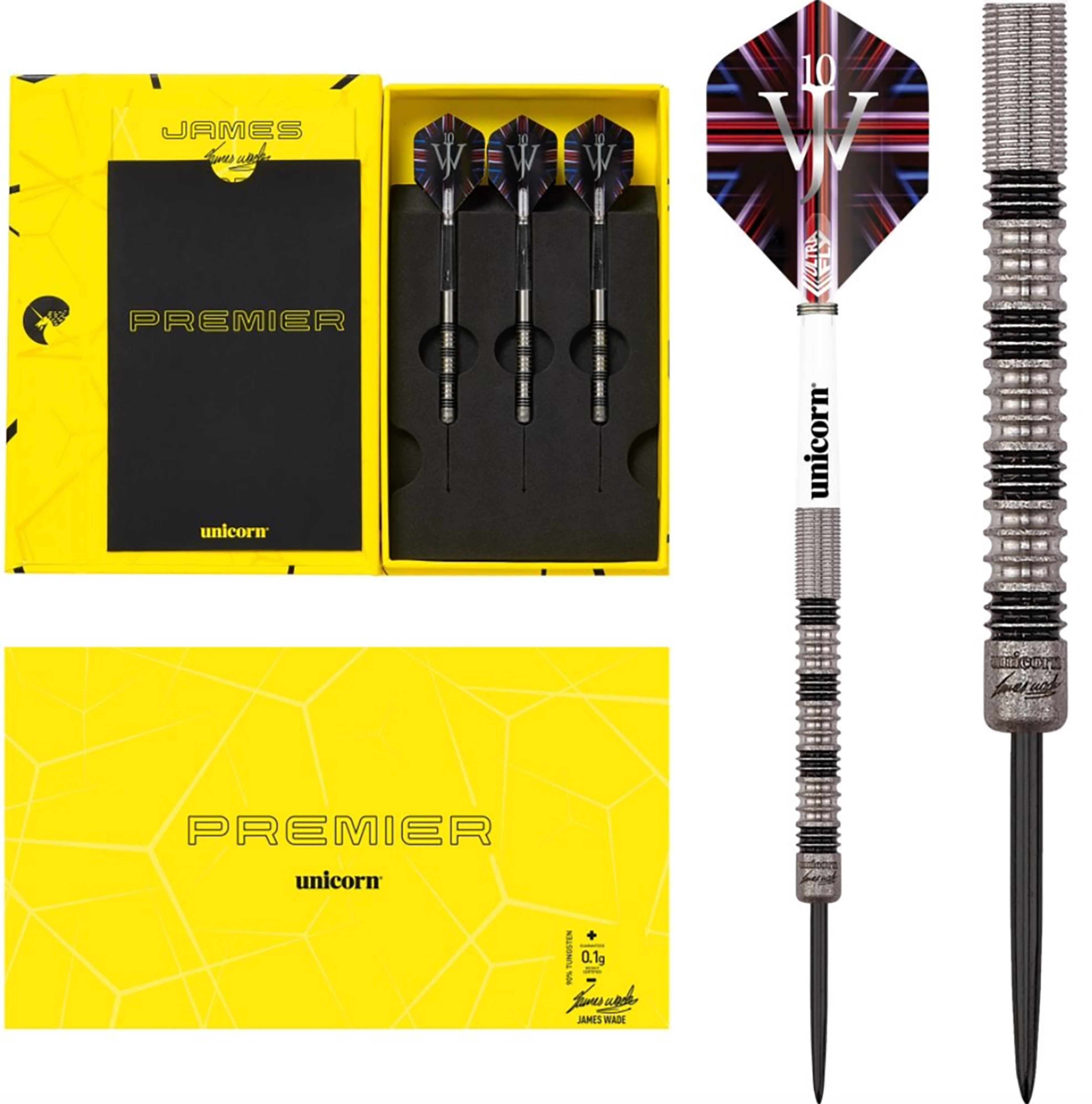 Unicorn James Wade Darts - Steel Tip - The Machine - Maestro Premier - 20g - 24g