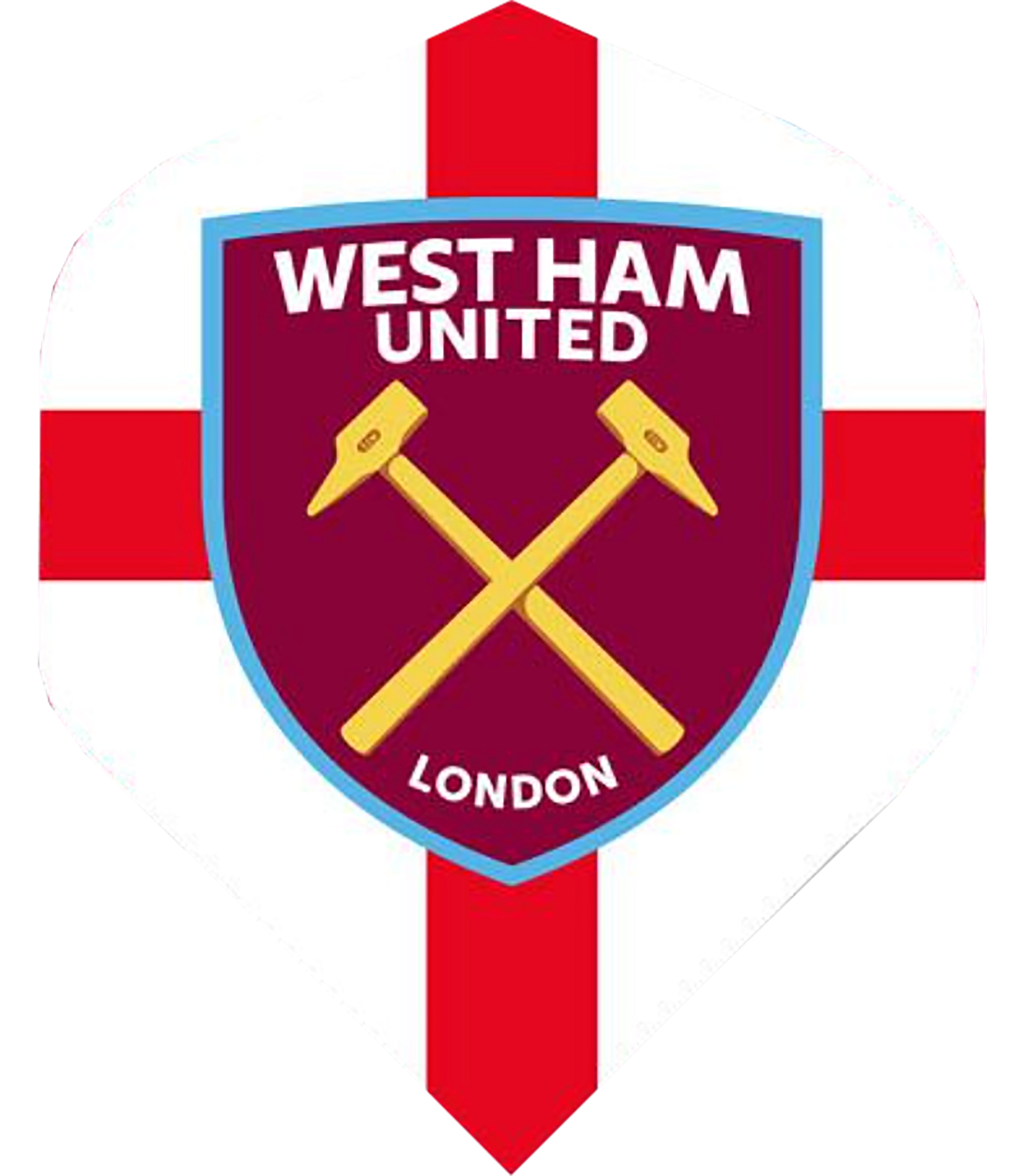 White West Ham United Football Dart Flights