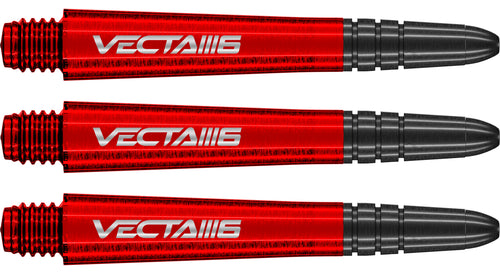 Winmau Vecta Dart Stems - Polycarbonate Base - Aluminium Top - Blade 6 - Red