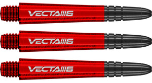 Winmau Vecta Dart Stems - Polycarbonate Base - Aluminium Top - Blade 6 - Red