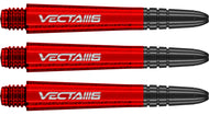 Winmau Vecta Dart Stems - Polycarbonate Base - Aluminium Top - Blade 6 - Red