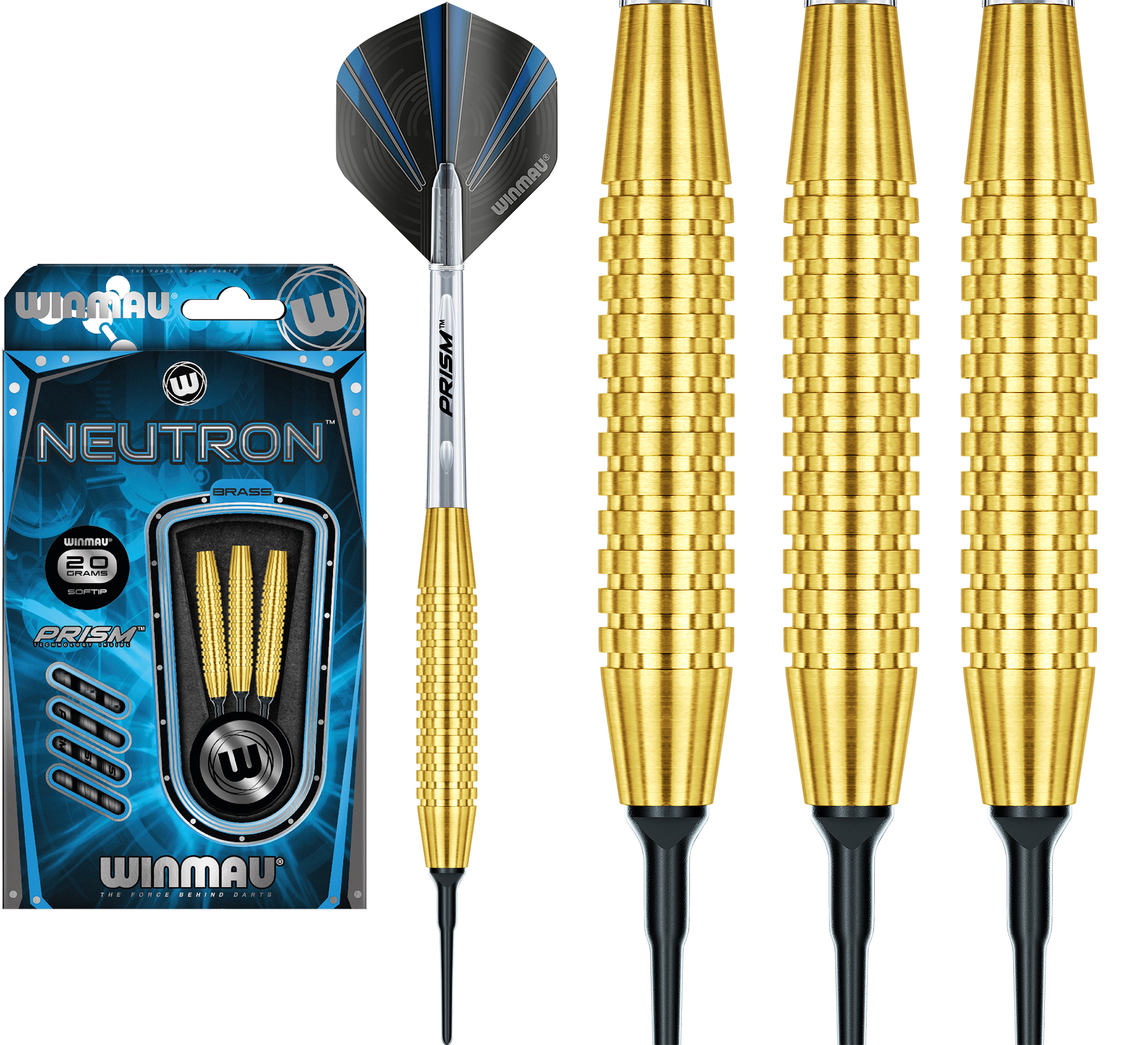 Winmau Neutron - Brass - Soft Tip Darts - 20g