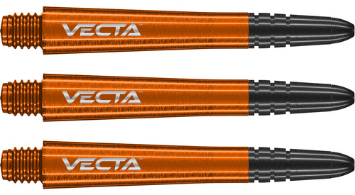 Winmau Vecta Dart Stems - Polycarbonate Base - Aluminium Top - Orange