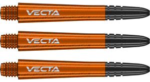 Winmau Vecta Dart Stems - Polycarbonate Base - Aluminium Top - Orange