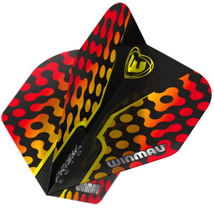 Winmau Prism Zeta - Standard Shape - Black Yellow & Red Dart Flights