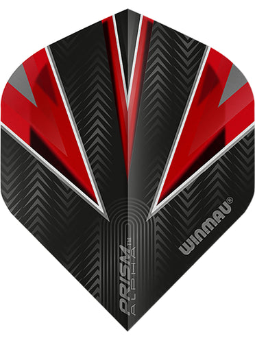 Winmau Prism Alpha Standard Shape Dart Flights - Red