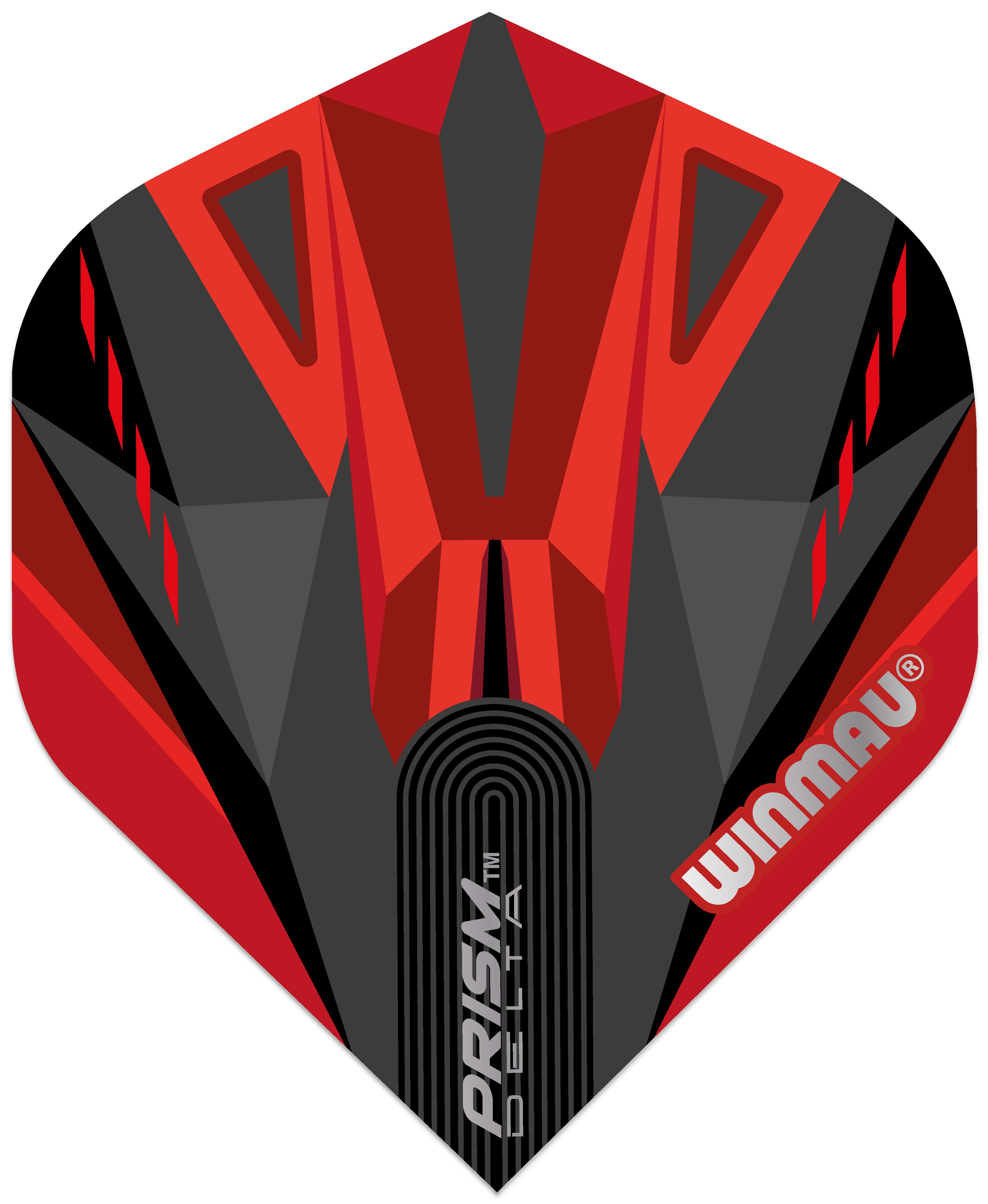 Winmau Prism Delta Flights - Standard - Red & Black